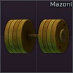 Mazoni_golden_dumbbell_icon